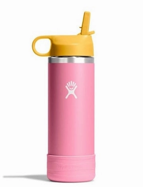 18 oz Kids Wide Mouth Straw Cap and Boot Bottle