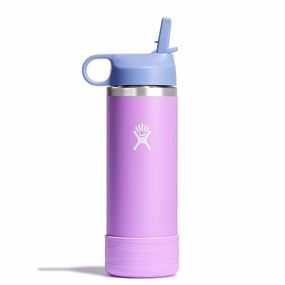 18 oz Kids Wide Mouth Straw Cap and Boot Bottle