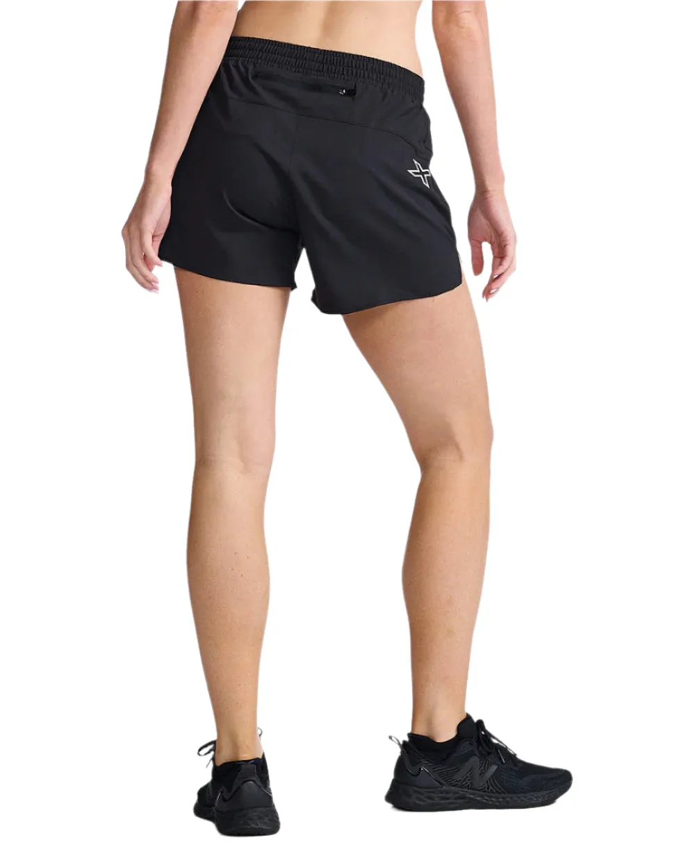 2XU Aero 5 Inch Women's Running Shorts (Black/Silver Reflective)