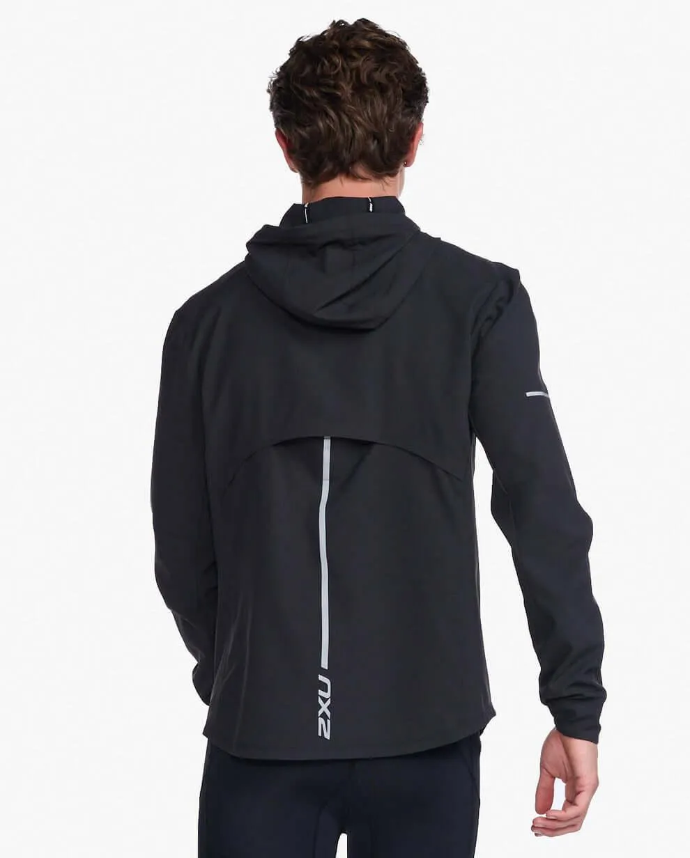 2XU Aero Men's Cycling Jacket (Black/Silver Reflective)