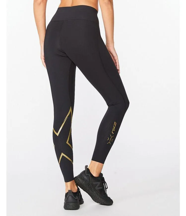 2XU MCS X Train Mid Rise Women'sTights (Black/Gold)