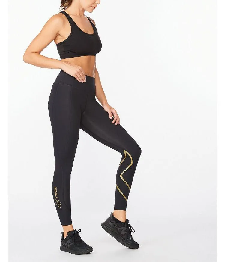2XU MCS X Train Mid Rise Women'sTights (Black/Gold)