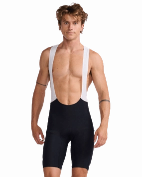 2XU Aero Mens Cycling Bibshorts (Black/White Reflective)