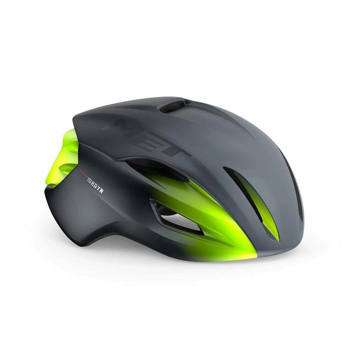 [Open Box] MET Manta MIPS Aero Road Cycling Helmet (Gray/Fluo Yellow/Matt Glossy)
