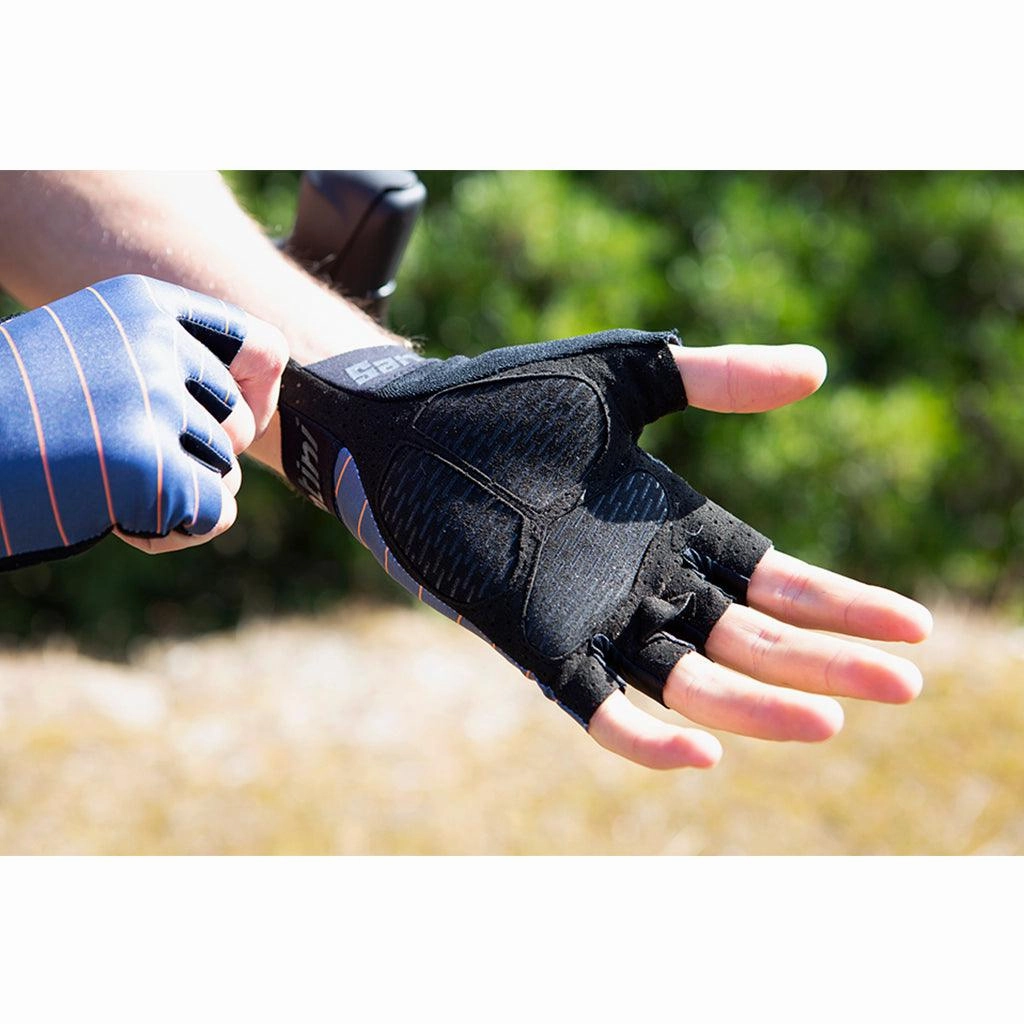 [Open Box] Santini Dinamo Unisex Cycling Gloves (Navy Blue)