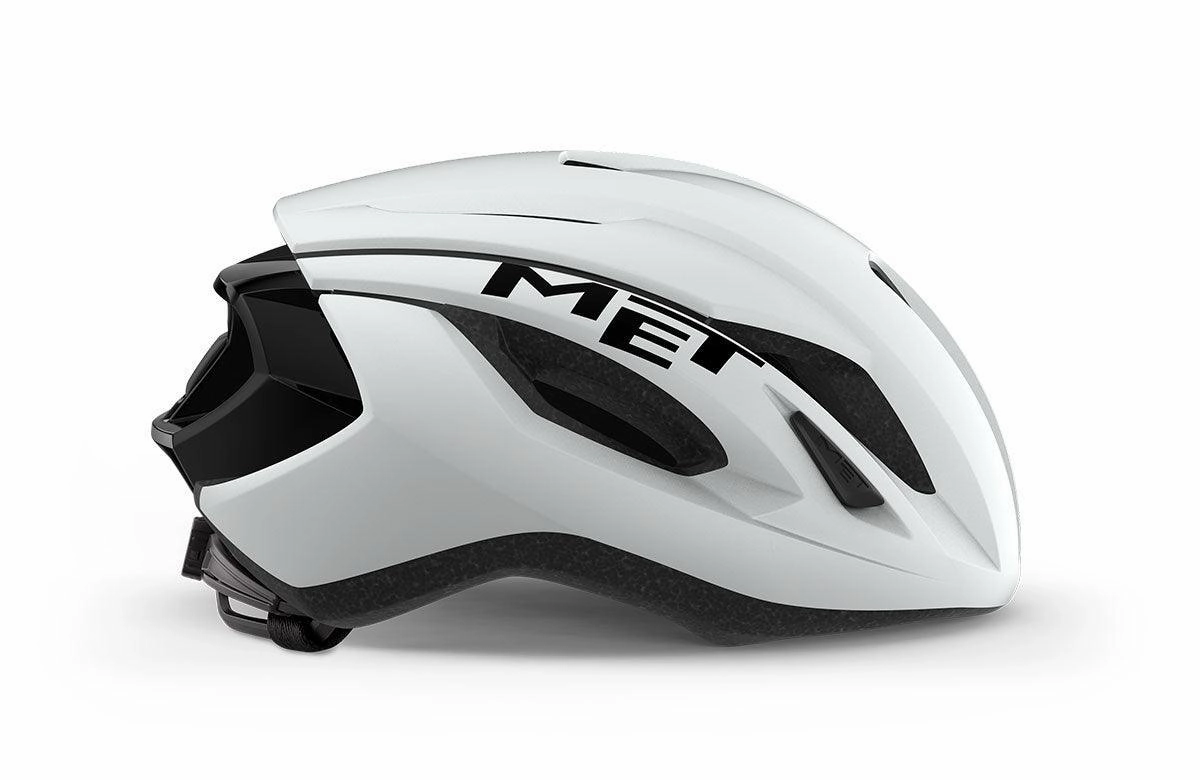 [Refurbished] MET Strale Road Cycling Helmet (White Black)