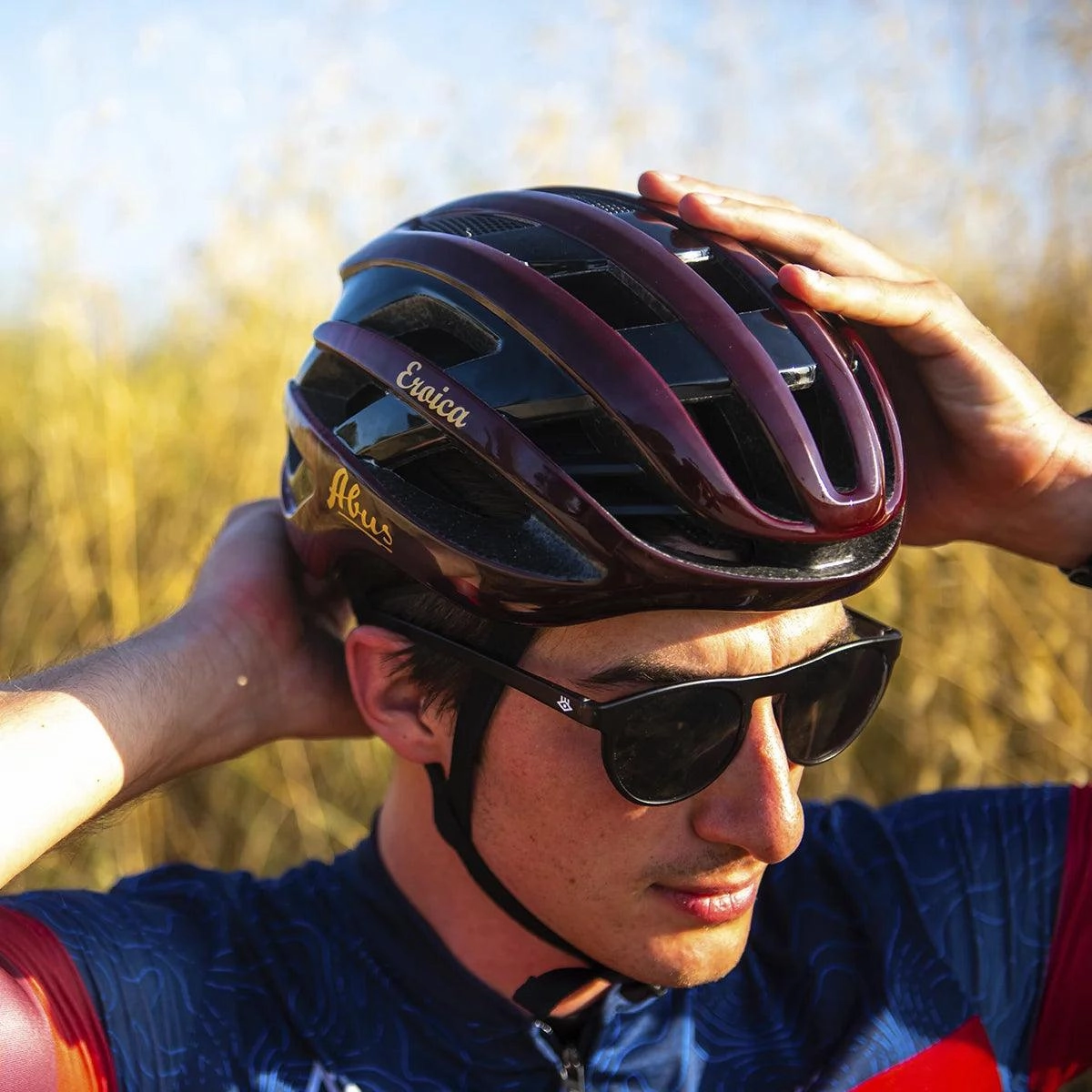 Abus Airbreaker Eroica Road Cycling Helmet (Chianti Red)