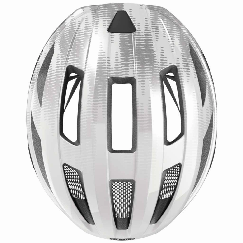 Abus Macator Road Cycling Helmet (White Silver)