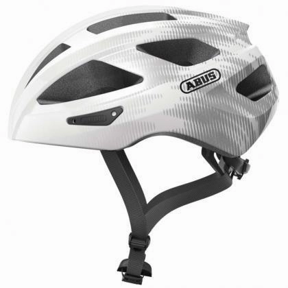 Abus Macator Road Cycling Helmet (White Silver)