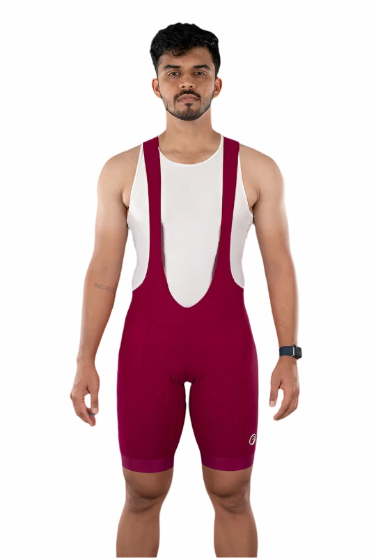 Apace Special Edition Men's Cycling Bibshorts (Crimson)