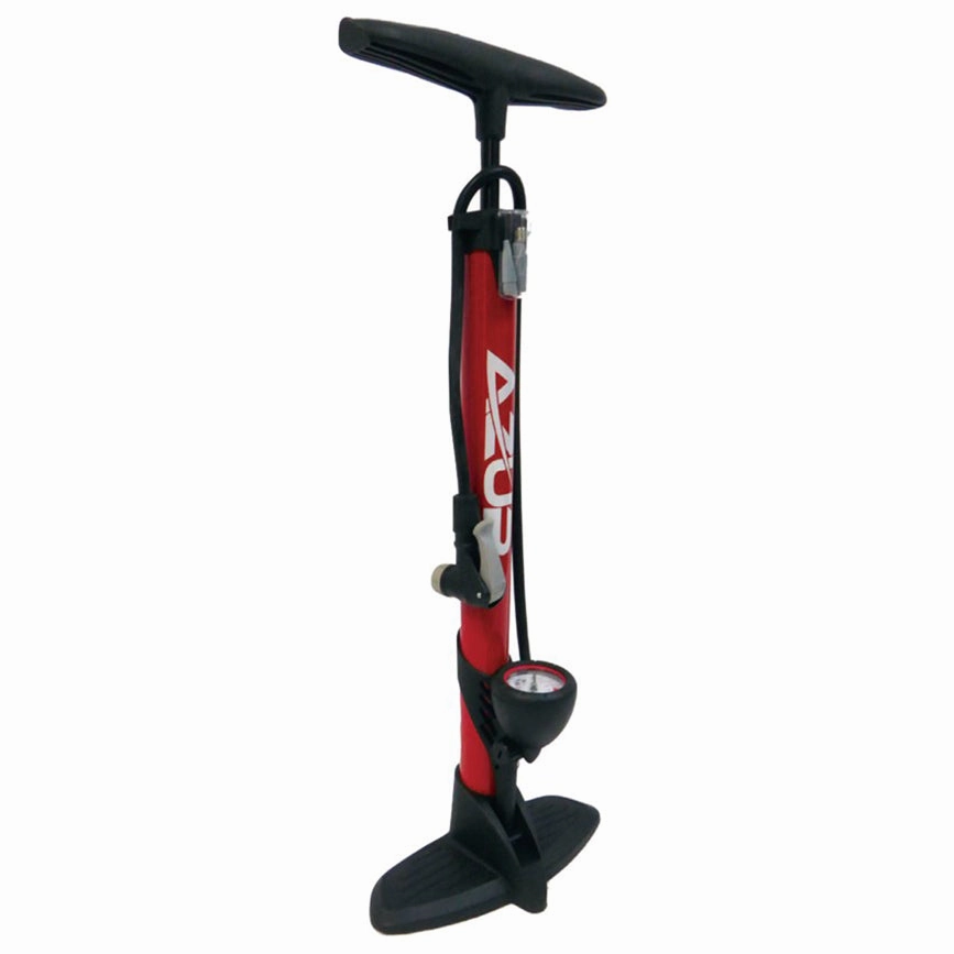 Azur Alloy Clever Valve Floor Pump with Gauge