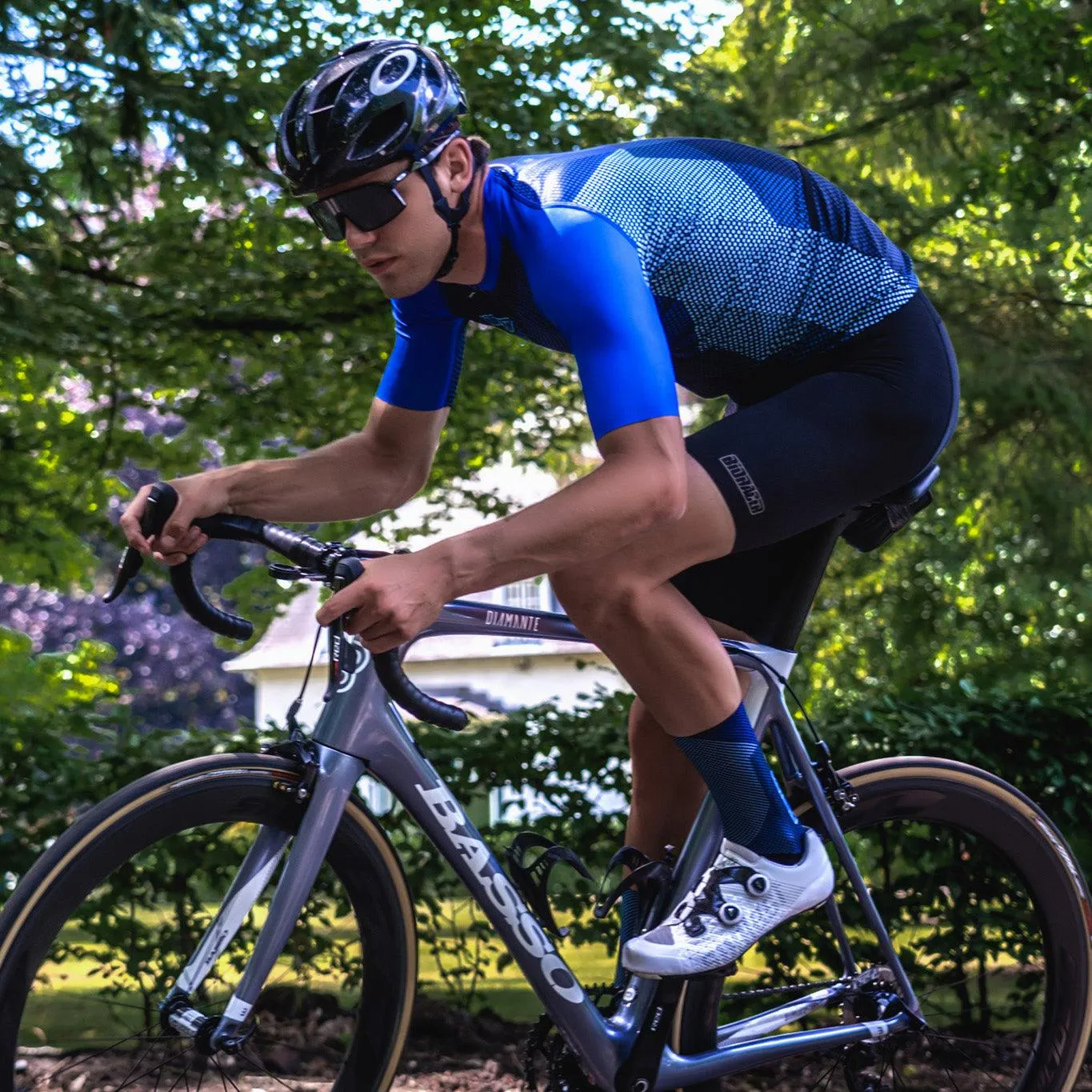 Bioracer Spitfire Blitzz Mens Cycling Jersey (Blue)