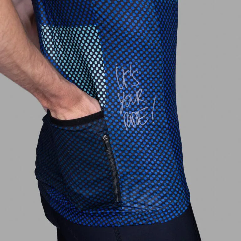 Bioracer Spitfire Blitzz Mens Cycling Jersey (Blue)