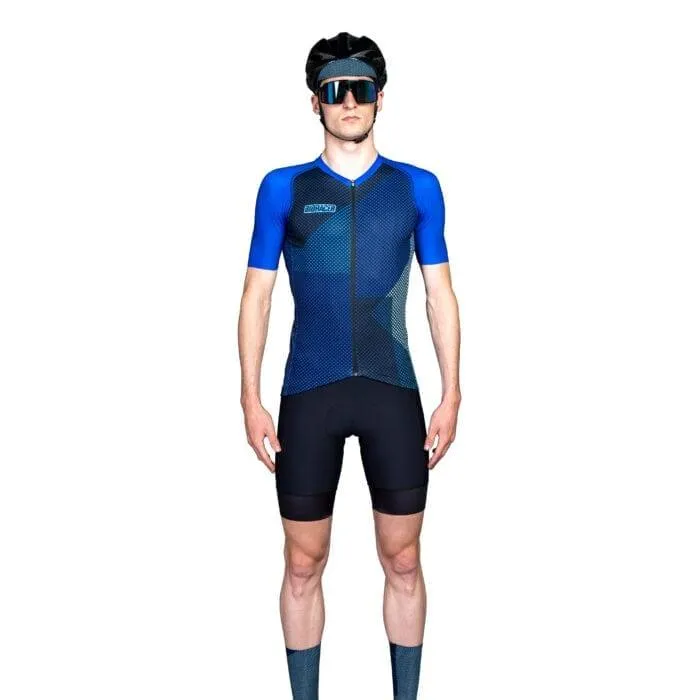 Bioracer Spitfire Blitzz Mens Cycling Jersey (Blue)