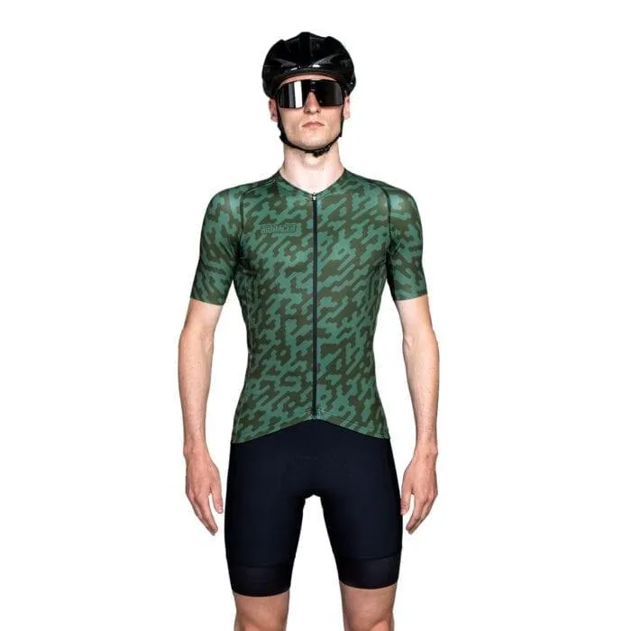 Bioracer Spitfire Noise Mens Cycling Jersey (Olive)