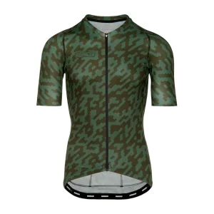 Bioracer Spitfire Noise Mens Cycling Jersey (Olive)