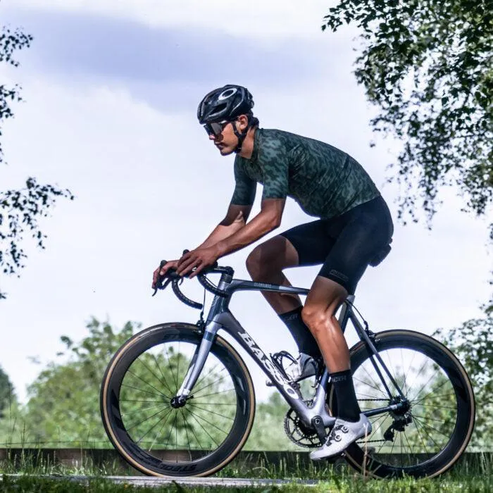 Bioracer Spitfire Noise Mens Cycling Jersey (Olive)