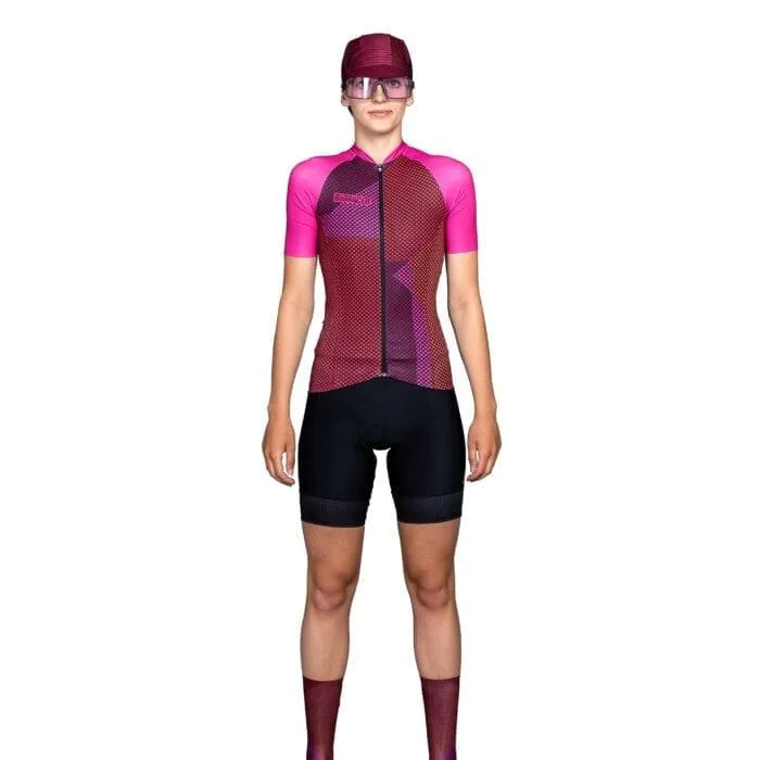 Bioracer Vesper Blitzz Women's Cycling Jersey (Pink)