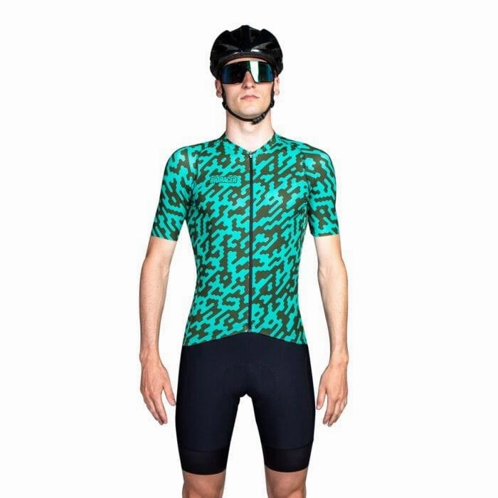 Bioracer Spitfire Noise Mens Cycling Jersey (Green)