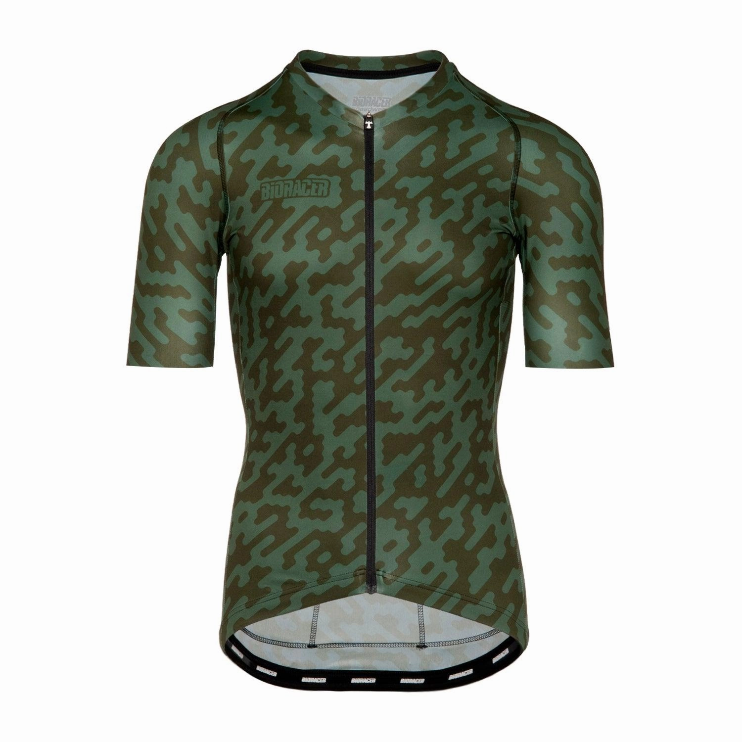 Bioracer Spitfire Noise Mens Cycling Jersey (Olive)