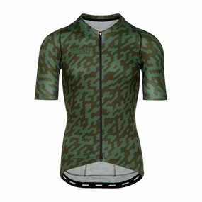 Bioracer Spitfire Noise Mens Cycling Jersey (Olive)