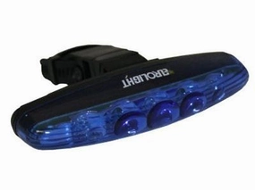 BLUE FLASHING LED BIKE LIGHT ULTRA BLUE POLICE FUN LIGHT 3 LED CYCLE LAST FEW