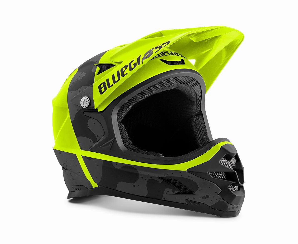 Bluegrass Intox MTB Cycling Helmet (Fluo Yellow/Black Camo/Matt)