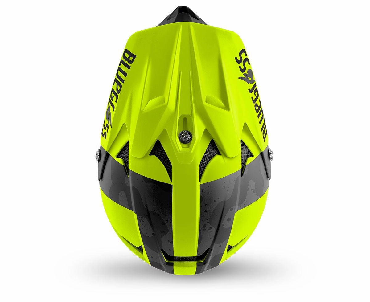 Bluegrass Intox MTB Cycling Helmet (Fluo Yellow/Black Camo/Matt)