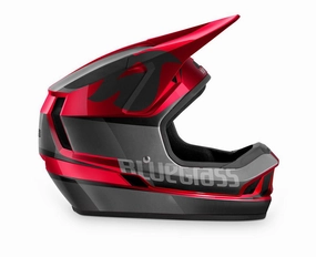 Bluegrass Legit MTB Cycling Helmet (Black Red Metallic)