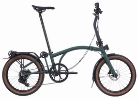 Brompton G Line with Rack Large Folding Bike - Forest Green