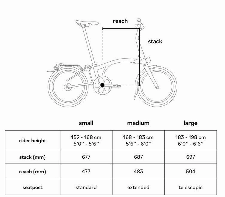 Brompton G Line with Rack Medium Folding Bike - Traildust White