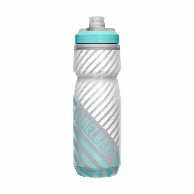 Camelbak Podium Chill Bottle (Grey/Teal Stripe)