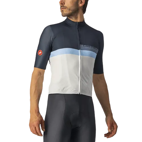 Castelli A Blocco Mens Cycling Jersey (Savile Blue/China Blue/Azzurro)