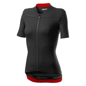 Castelli Anima 3 Women's Cycling Jersey (Light Black/Red)