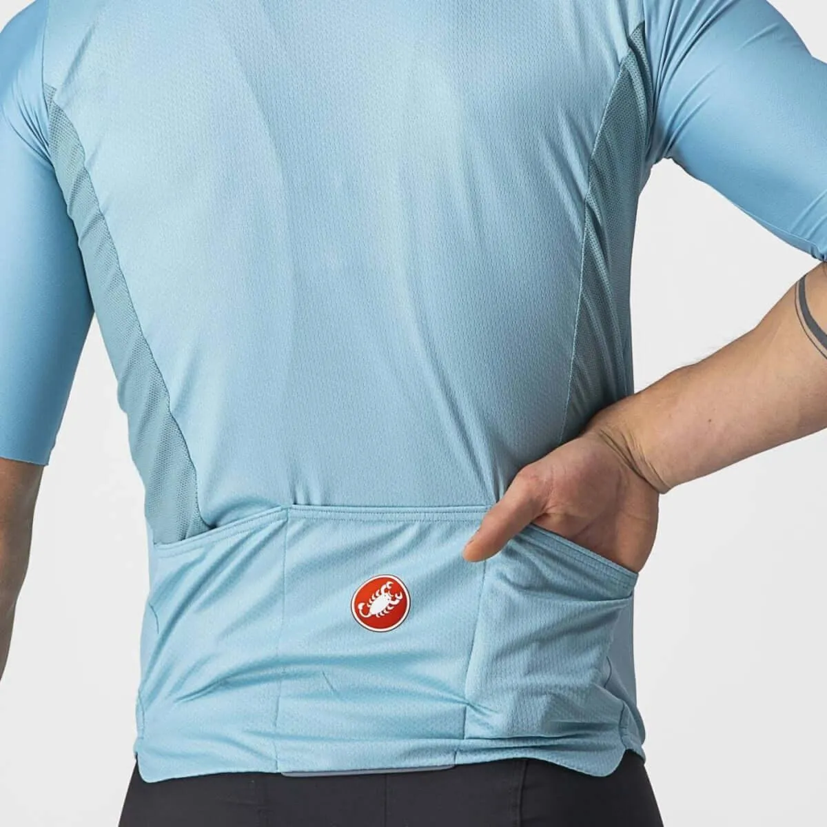 Castelli Bagarre Mens Cycling Jersey (Celeste/Savile Blue)