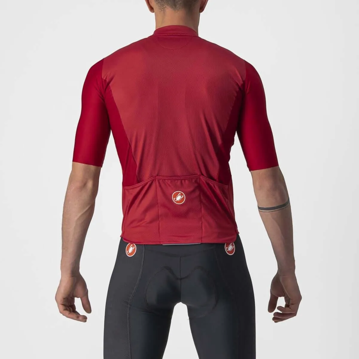 Castelli Bagarre Mens Cycling Jersey (Pro Red/Bordeaux)