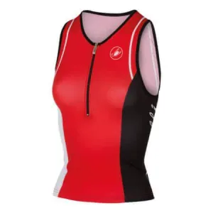 Castelli Core Women's Tri Singlet (Red/White)