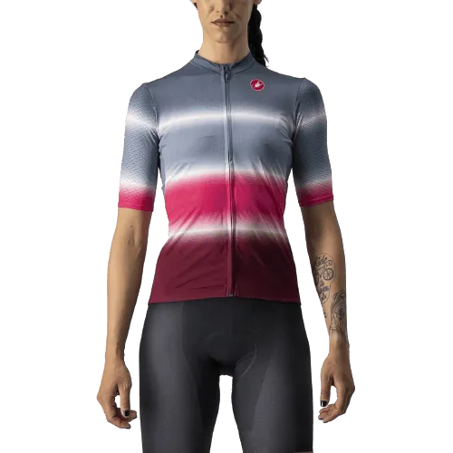 Castelli Dolce Women's Cycling Jersey (Light Steel Blue/Bordeaux)