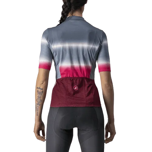 Castelli Dolce Women's Cycling Jersey (Light Steel Blue/Bordeaux)