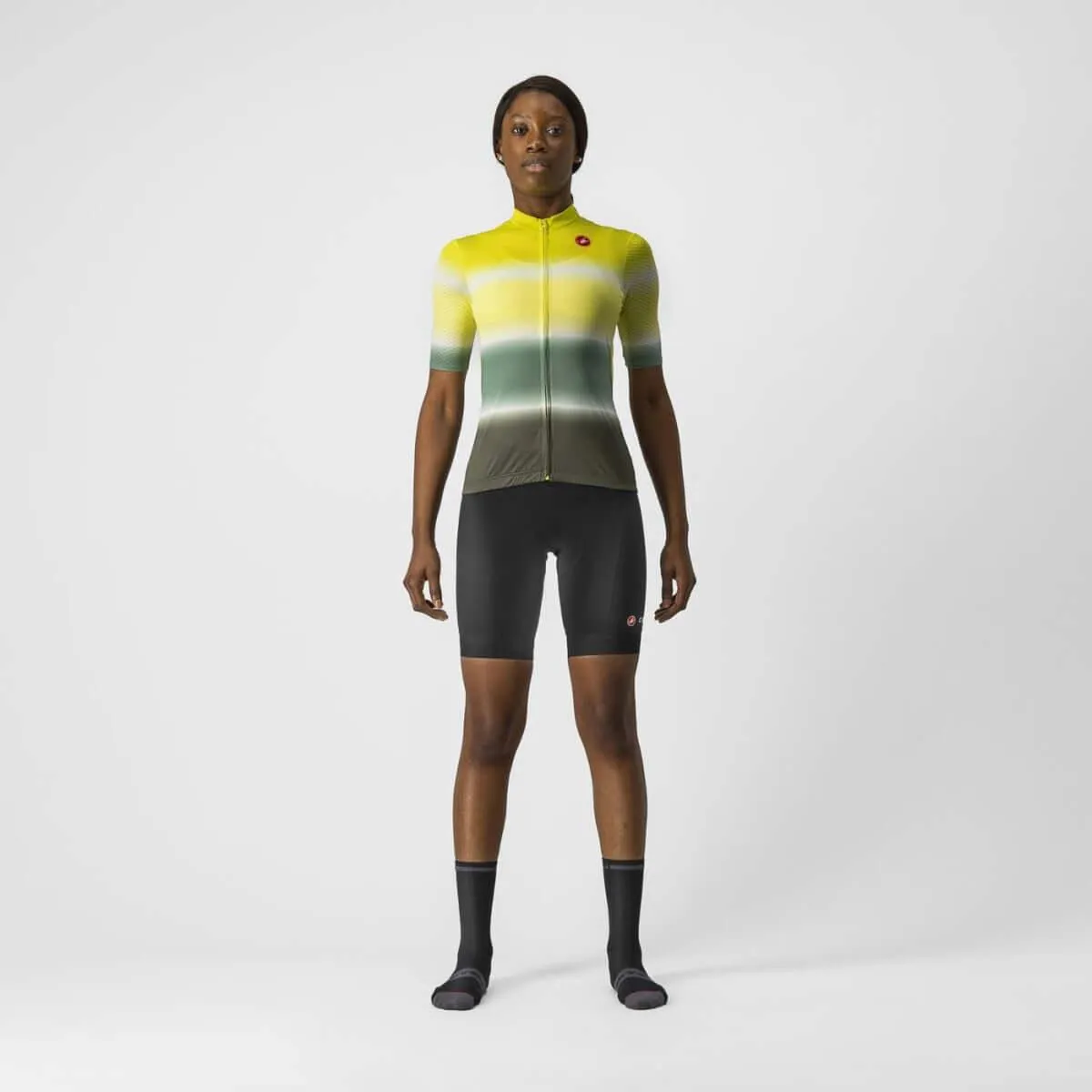 Castelli Dolce Women's Cycling Jersey (Sulphur/Military Green)