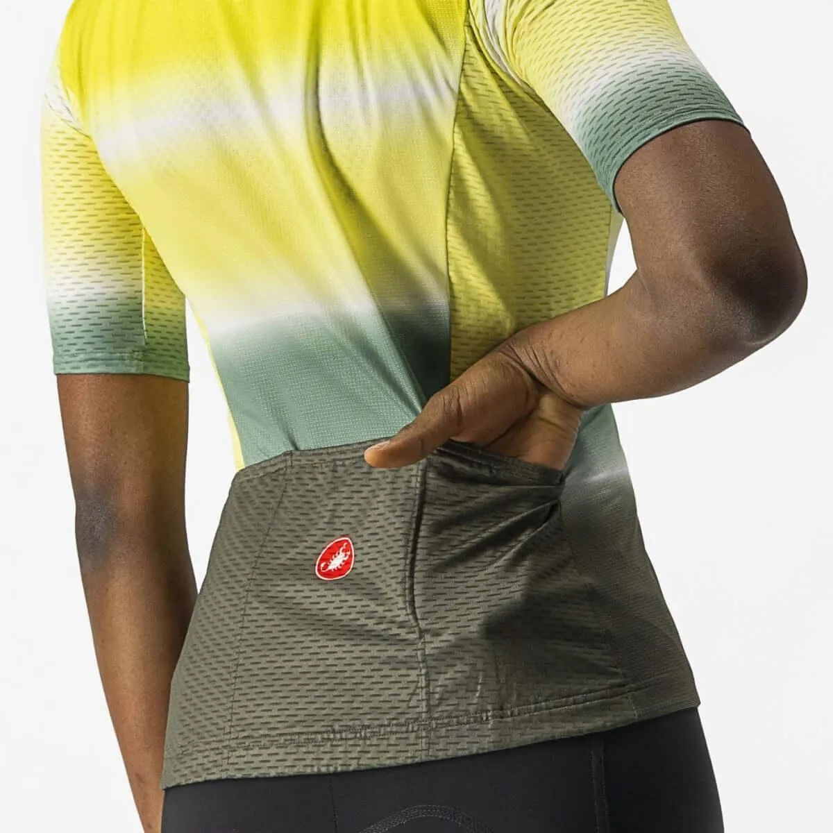 Castelli Dolce Women's Cycling Jersey (Sulphur/Military Green)