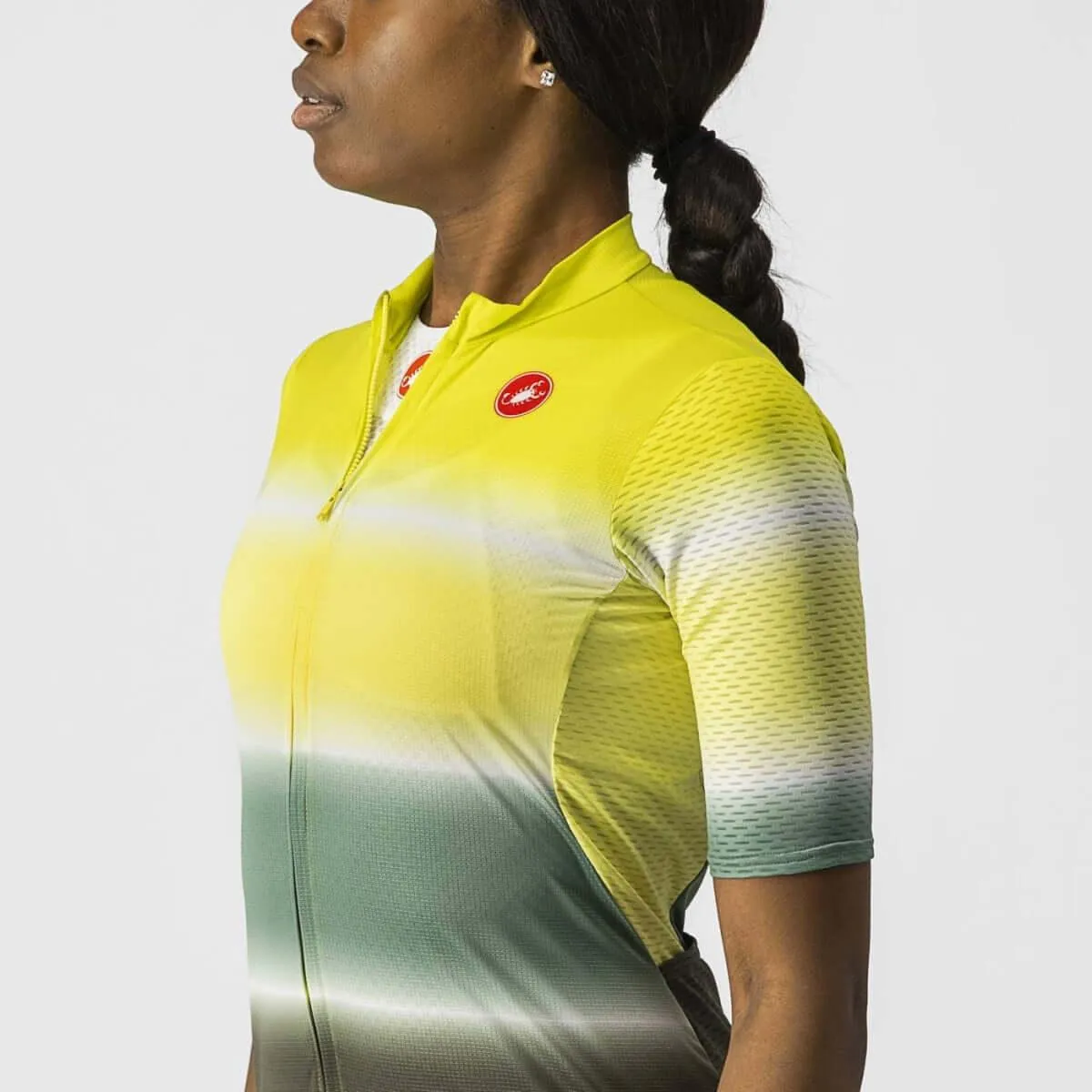 Castelli Dolce Women's Cycling Jersey (Sulphur/Military Green)