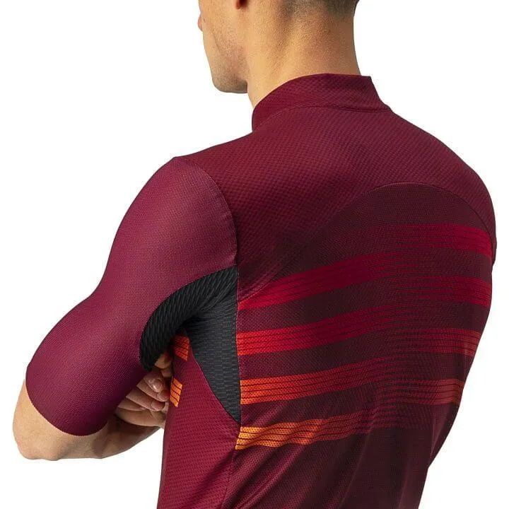 Castelli Endurance Pro Mens Cycling Jersey (Bordeaux/Red Orange)
