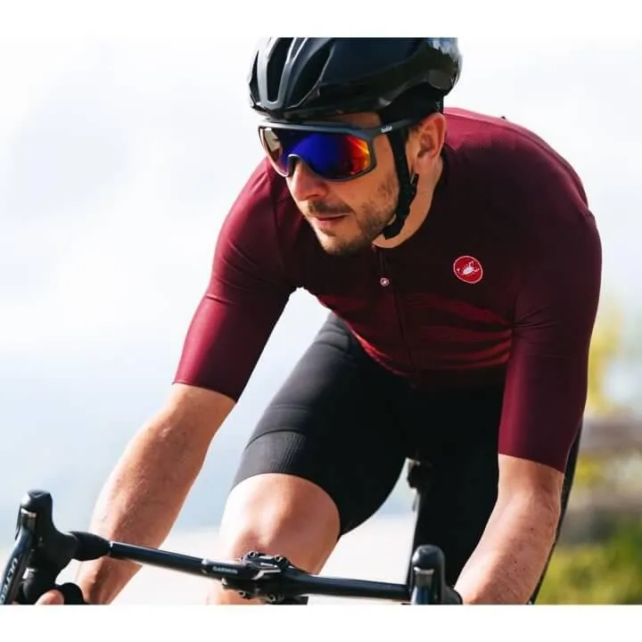 Castelli Endurance Pro Mens Cycling Jersey (Bordeaux/Red Orange)