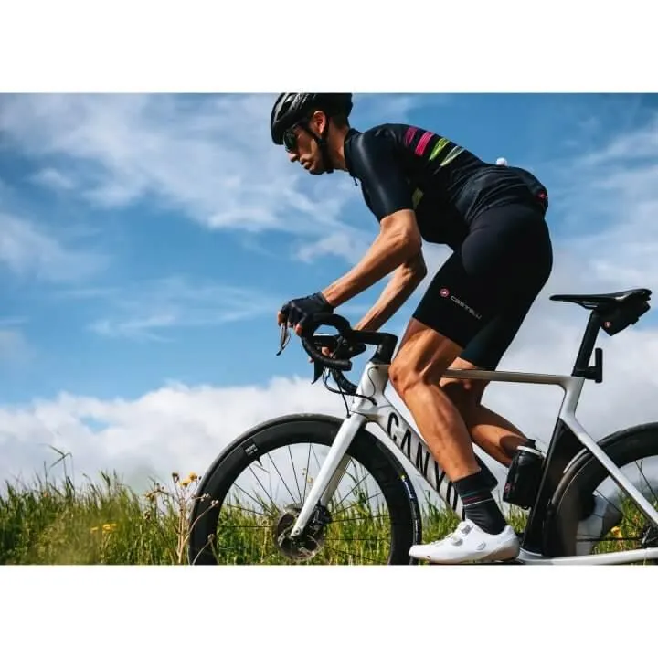 Castelli Endurance Pro Mens Cycling Jersey (Savile Blue/Pink/Electric Lime)