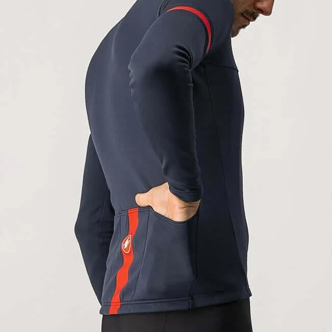 Castelli Fondo 2 Jersey (Savile Blue/Red Reflex)