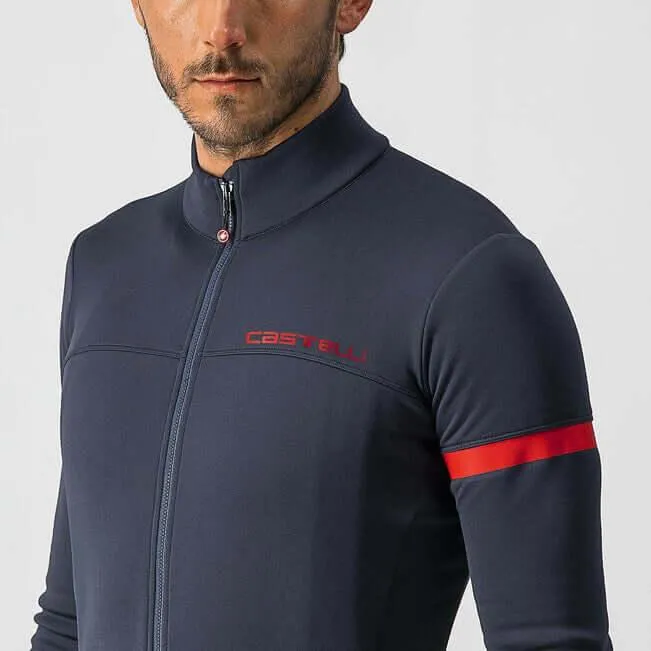 Castelli Fondo 2 Jersey (Savile Blue/Red Reflex)