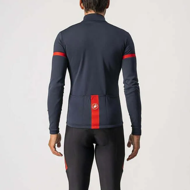 Castelli Fondo 2 Jersey (Savile Blue/Red Reflex)