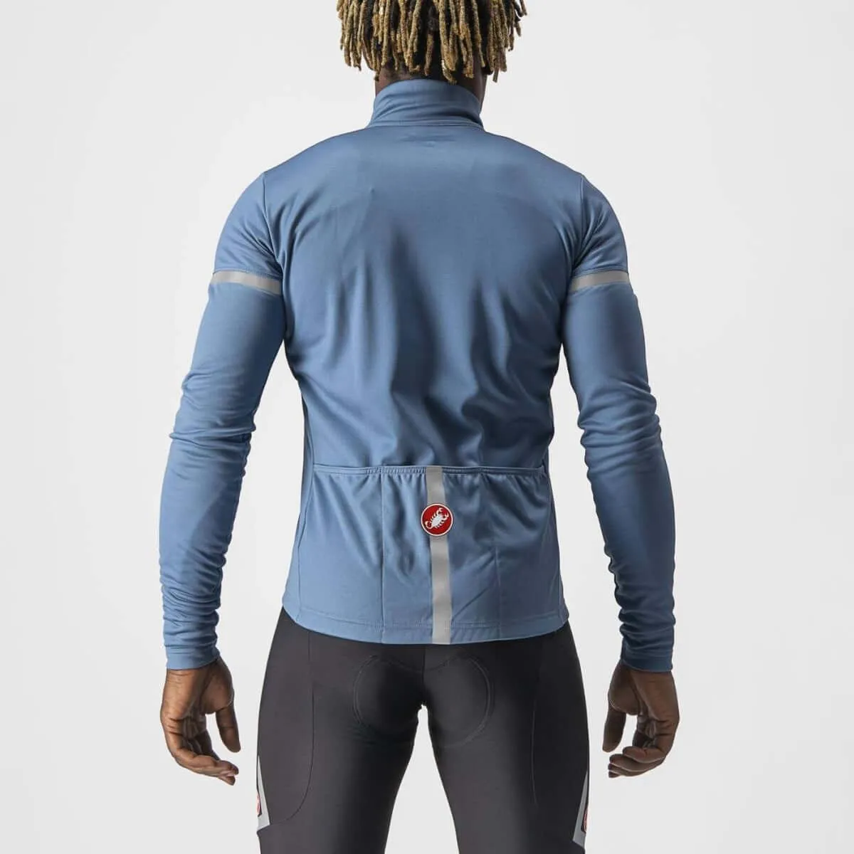 Castelli Fondo 2 Mens Cycling Jersey (Steel Blue/Blue Reflex)
