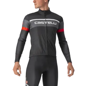 Castelli Passista Mens Cycling Jersey (Light Black/Dark Gray-Red)